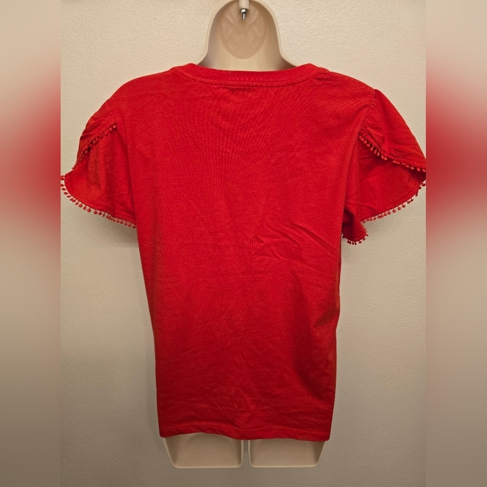 EUC Ann Taylor Short Sleeve T-Shirt With Scallop Detaila - Picture 5 of 6